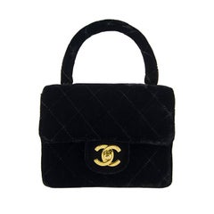 Chanel Velvet Double Kelly Bag