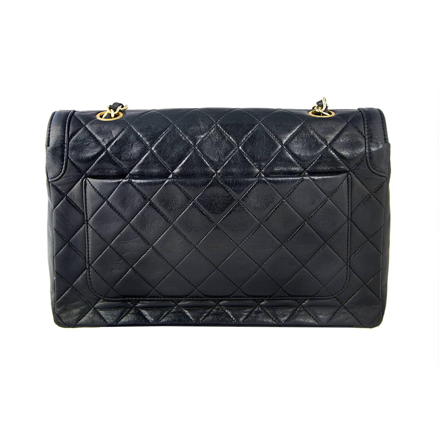 Black Chanel Mademoiselle Bag with integral Purse For Sale