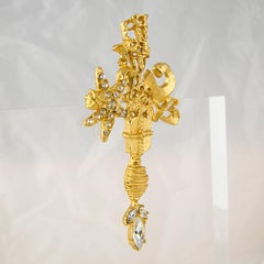 Christian Lacroix Abstract Cross Brooch