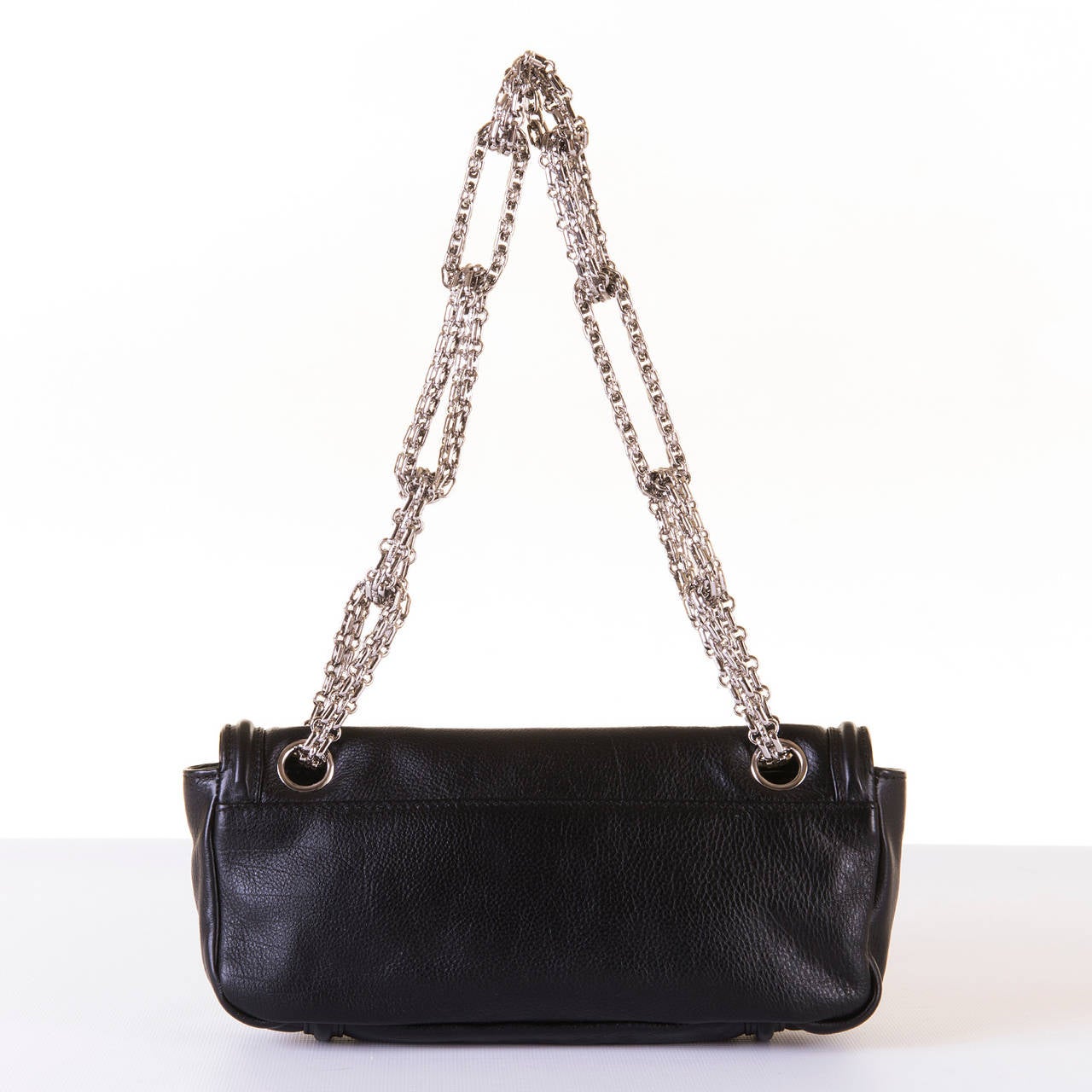 'TRES CHIC' Chanel  Black 'Sac Baguette' with Silver Palladium Hardware In Excellent Condition In By Appointment Only, GB