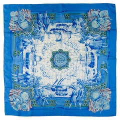 A fabulous Hermes Silk Scarf - 'Azulejos'