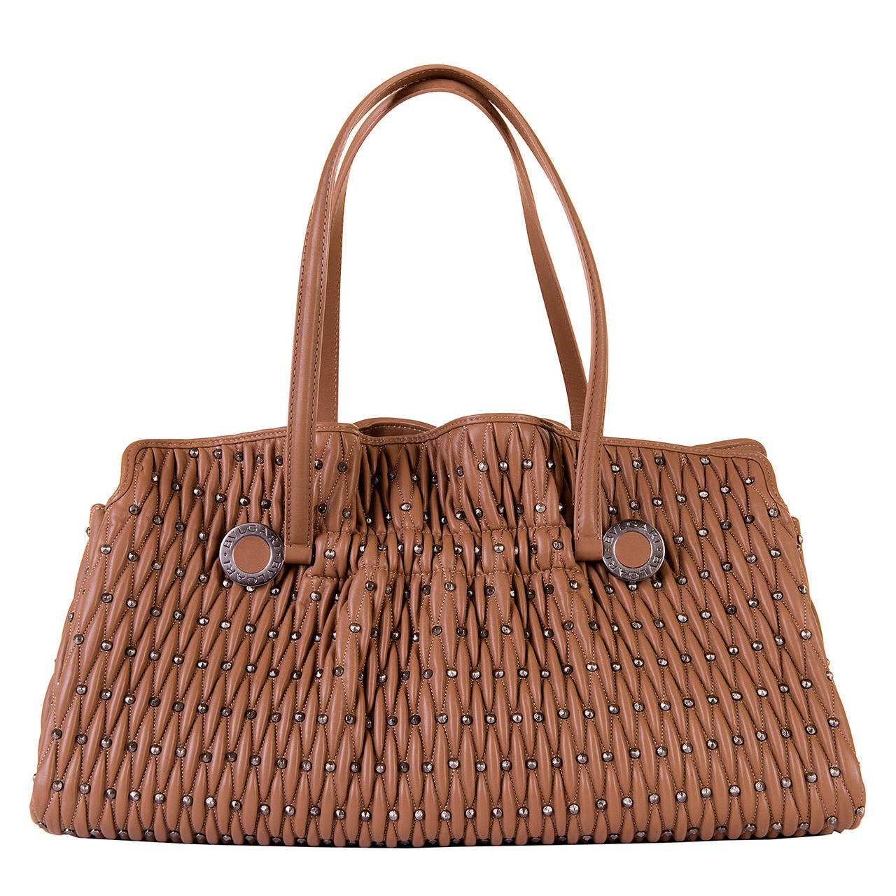 A LUX-DELUXE Bulgari Large Tote bag with Palladium Hardware at 1stDibs
