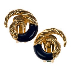 A Pair of  Vintage 'Capricorn' Earrings by Orena of Paris