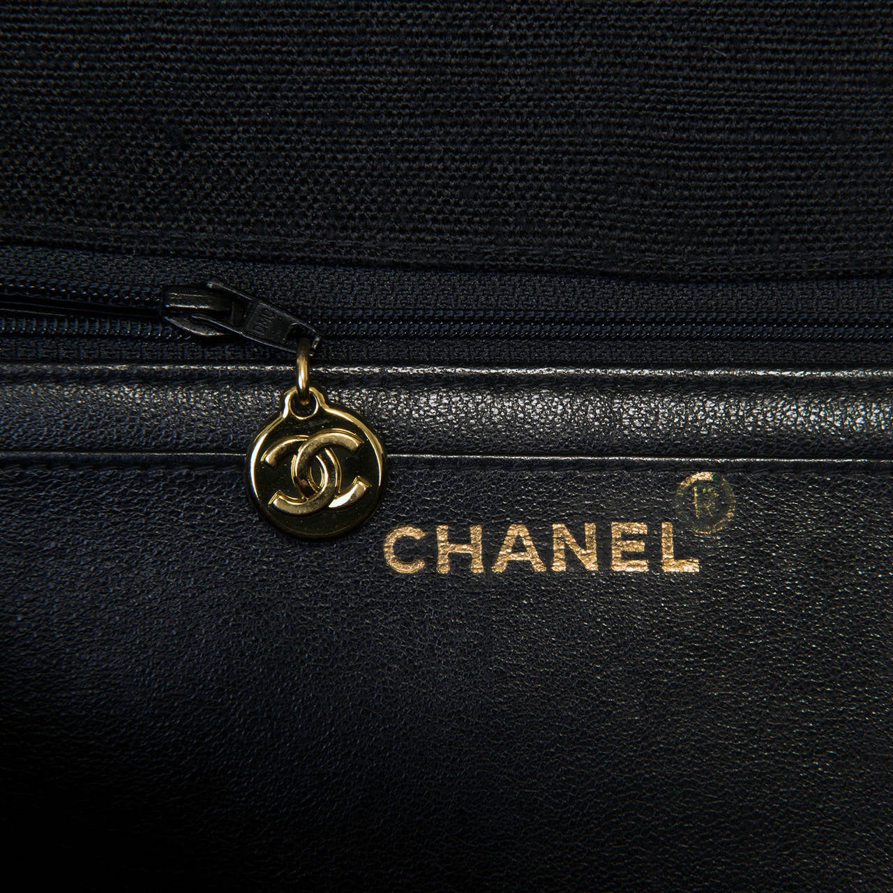 A Rare Chanel Black 'Shantung' Linen - Quilted JUMBO Bag with Goldtone Hardware 1