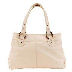  TRES CHIC! Spring/Summer Jaeger of London Large Cream Grained Leather Tote Bag