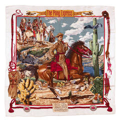 Rare Hermes Silk Scarf 'Pony Express' By Oliver