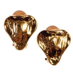 A Pair of 
Heart
 earrings by Yves Saint Laurent