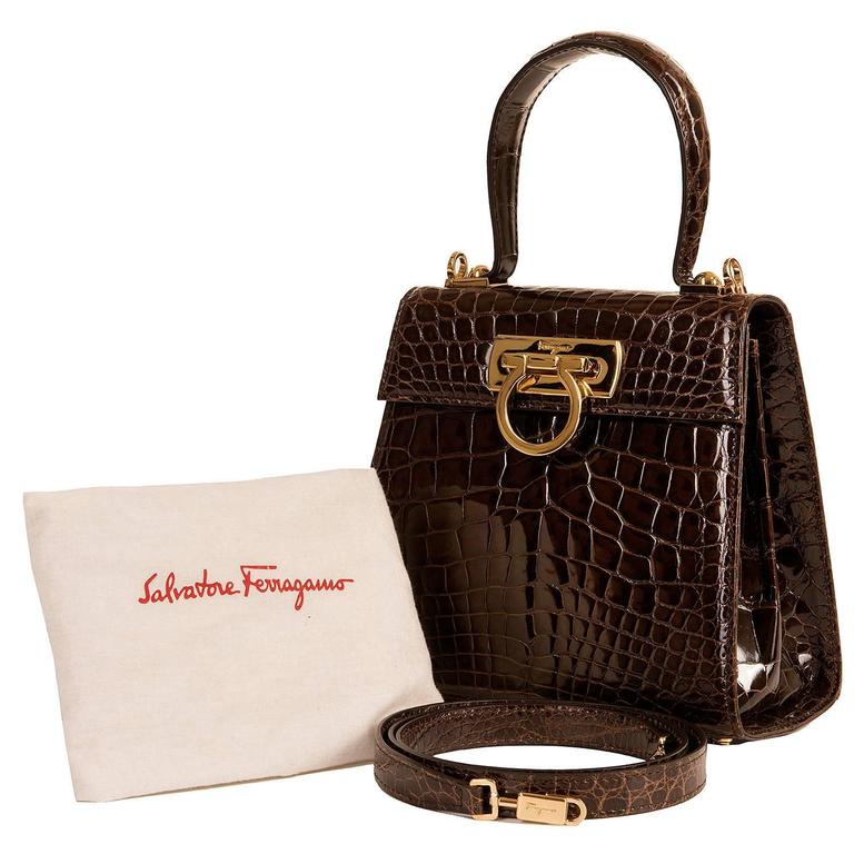 Never Worn Fabulous Salvatore Ferragamo Limited Edition Porosus Crocodile  Bag at 1stDibs | ferragamo limited edition bag, salvatore ferragamo  crocodile bag