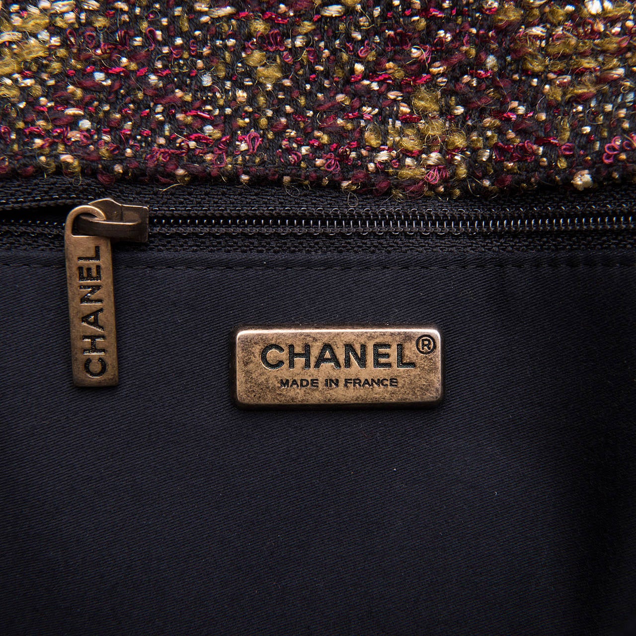 A Very Rare Chanel 'Sac 2.55' Multicoloured Tweed  & Bejewelled Flap Bag 2