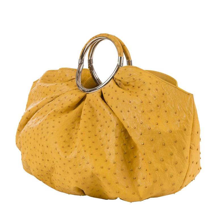 yellow dior purse