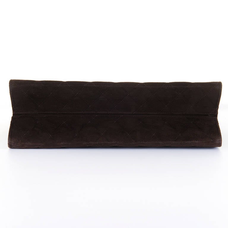Women's Chanel, Lambskin, Quilted Suede, Handbag with 'Double C' Logo Fittings