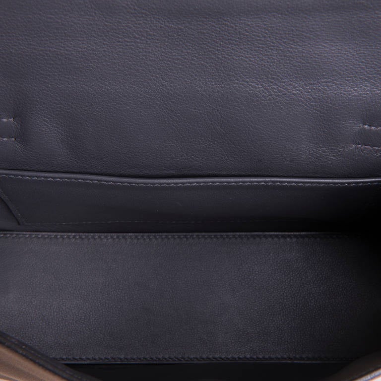 Hermes 'Kelly Danse' Bag in Grey Swift, with Silver Palladium Hardware 2
