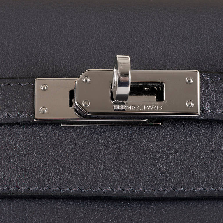 Hermes 'Kelly Danse' Bag in Grey Swift, with Silver Palladium Hardware 3