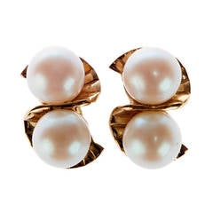 Givenchy - Paris, Pearl & Gold Earrings.