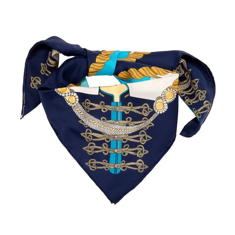 All the fun of the 'Big Top', an Absolutely fabulous Hermes scarf by one of Hermes favorite designers, Annie Faivre. She always shows great imagination and narrative in her designs, together with intricate detail and sumptuous colours. This Scarf -