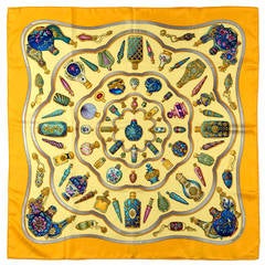 A Gorgeous Vintage Hermes Silk Scarf By Catherine Baschet