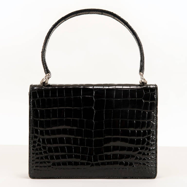 The ' Countess Spencer' Gucci, Black Crocodile Handbag