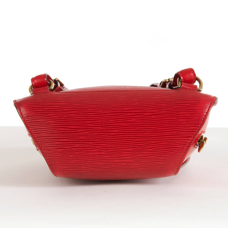 Women's A stylish Louis Vuitton Red Epi Leather Rucksack Bag