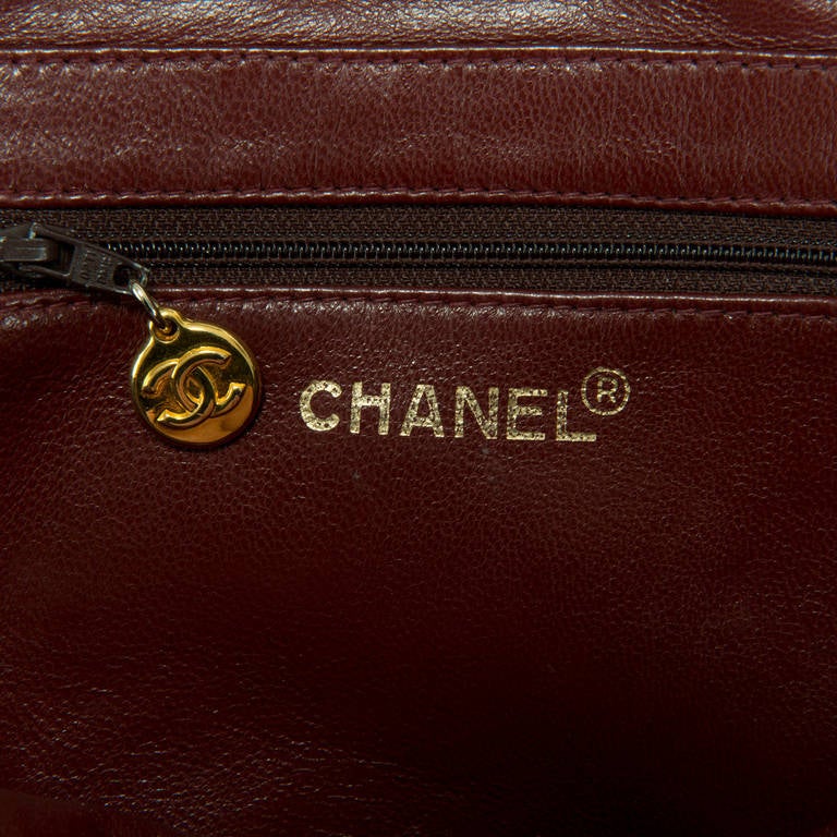 A Classic Chanel 25cm 'Camera' Bag in Navy Quilted Lambskin at 1stdibs