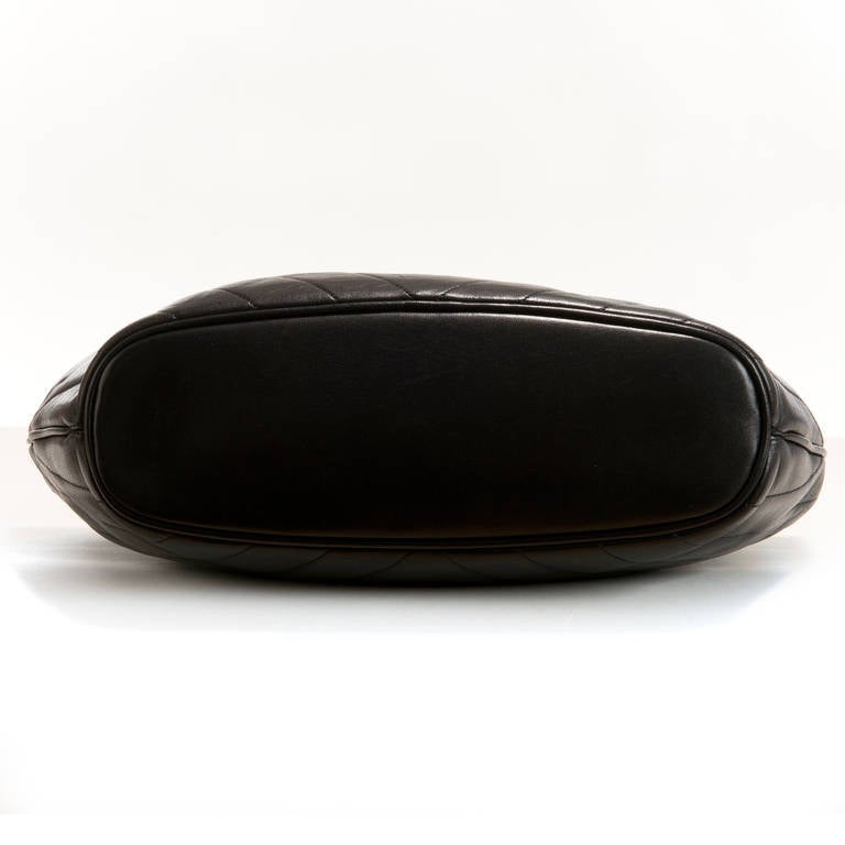 Women's TRES CHIC! Chanel, Large Shoulder Bag in Black Lambskin with Goldtone Hardware