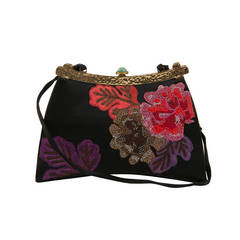 Vintage Simply Beautiful 'Josie Natori' Hand-Embroidered Evening Bag