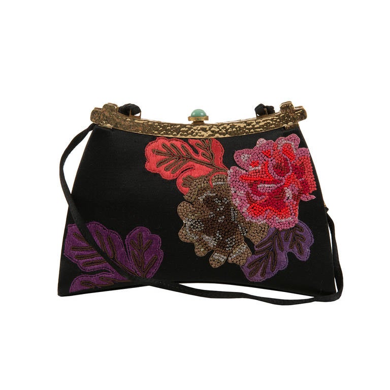 Simply Beautiful 'Josie Natori' Hand-Embroidered Evening Bag