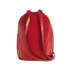 A stylish Louis Vuitton Red Epi Leather Rucksack Bag