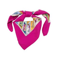 SO RARE Hermes Silk Scarf 'Correspondance' by Caty Latham