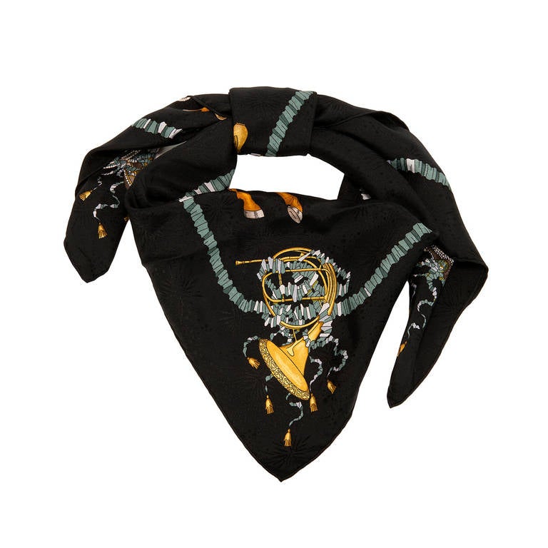 A  Hermes Damask-Silk Scarf by Michel Duchene