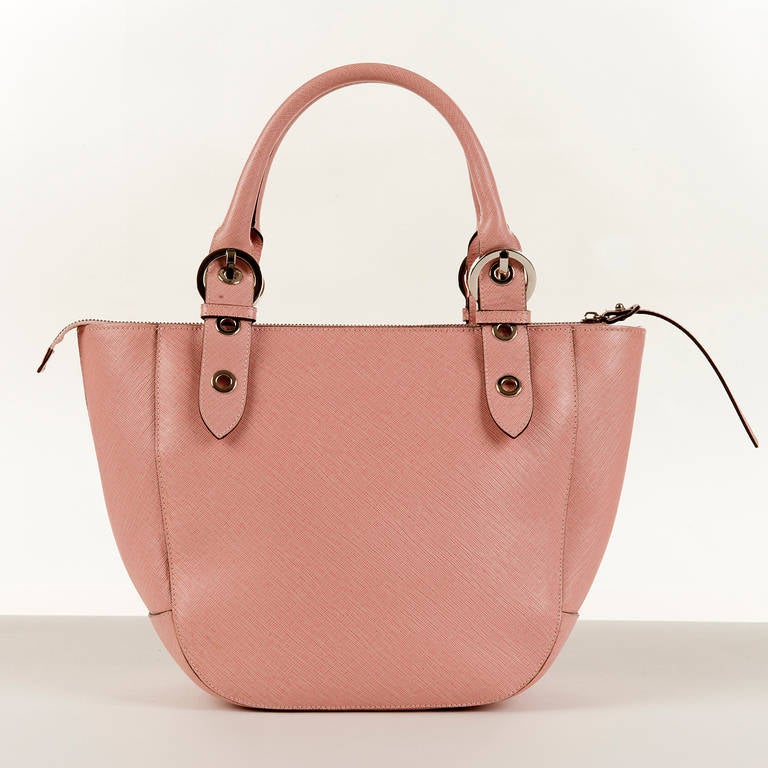Salvatore Ferragamo 'Soft Pink, Textured Leather Tote Bag 2