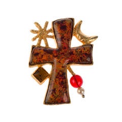 Vintage Christian Lacroix Crucifix Pendant/Brooch
