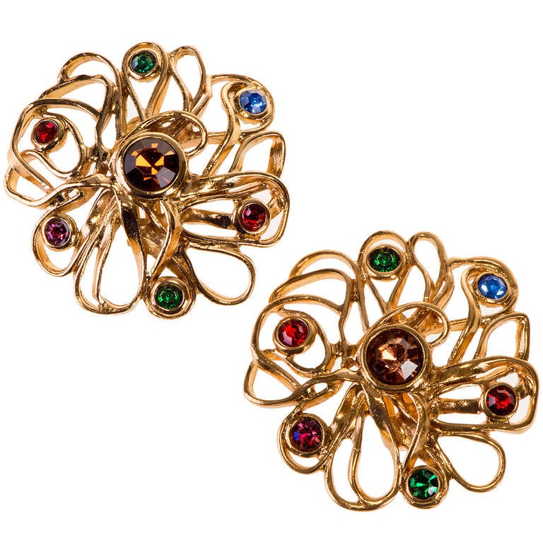 Large looped earrings by Yves Saint Laurent