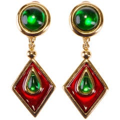 A Stand-out set of 'Diamond' drop earrings by Y.S.L.
