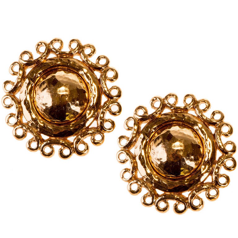 Yves Saint Laurent, a pair of 'Medallion' Earrings