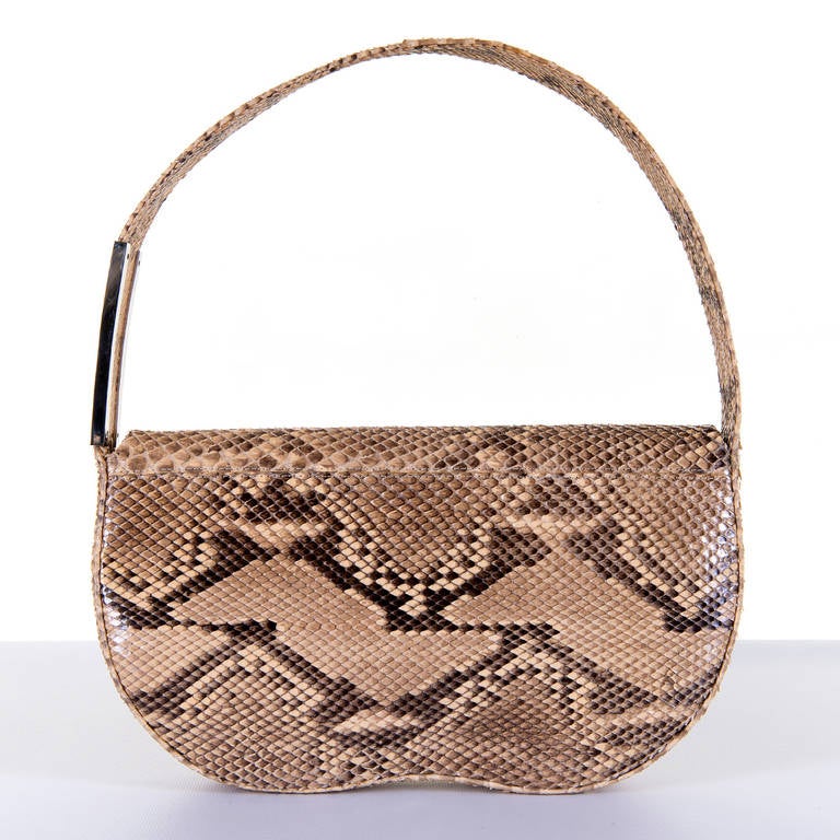 A Gorgeous Python skin Bag by Jean-Claude Jitrois of Paris In Excellent Condition In By Appointment Only, GB