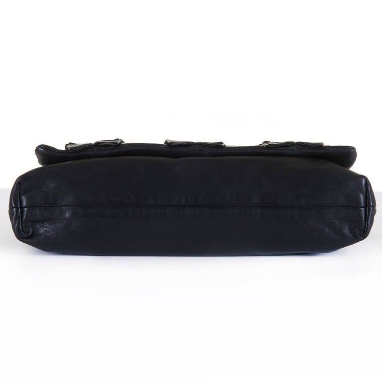 Women's A  WOW! Dolce & Gabbana 'Miss Lexington' Large Black Clutch bag in Lambskin For Sale