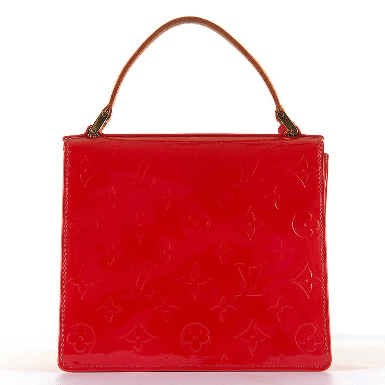 Louis Vuitton 'Spring Street' Red Patent Bag In Excellent Condition In By Appointment Only, GB