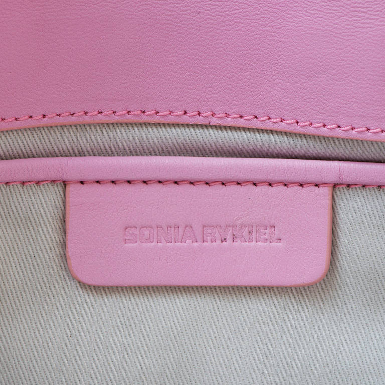 A 'WOW' Sonia Rykiel of Paris, Pink Lambskin Shoulder or Crossbody Bag 1