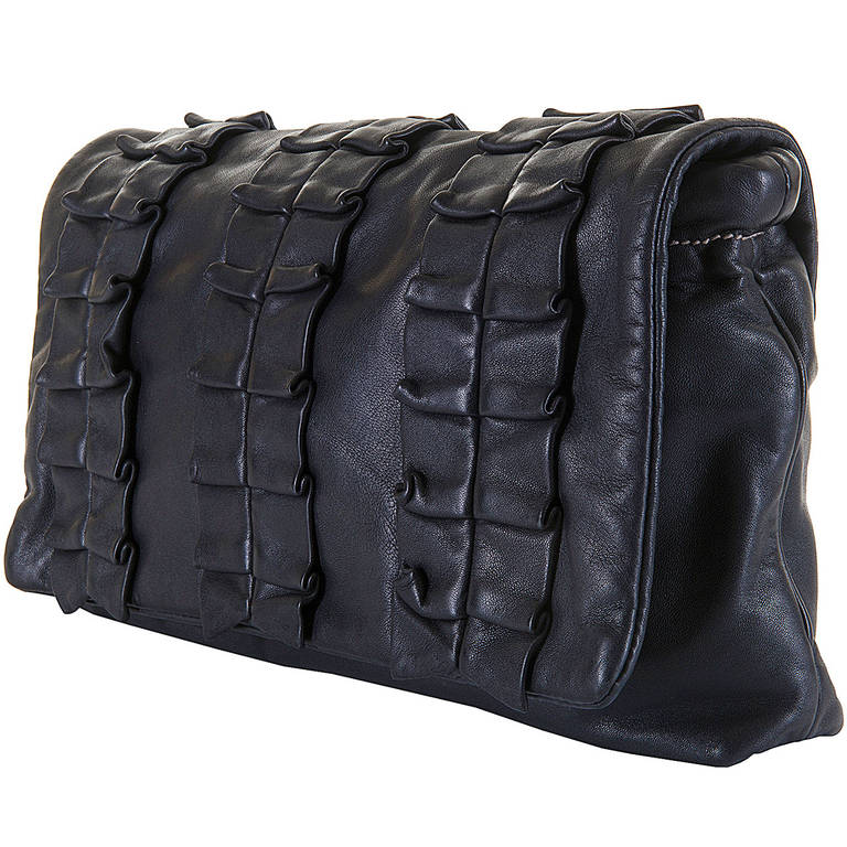 A  WOW! Dolce & Gabbana 'Miss Lexington' Large Black Clutch bag in Lambskin For Sale