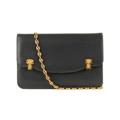 A 'Chic' Celine Grey Box Leather Handbag