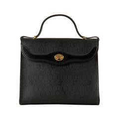 A Dior Black Embossed Logo Bag