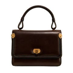 A Super Quality Choc. Brown Bag by LOEWE for Charles Jourdan of Paris