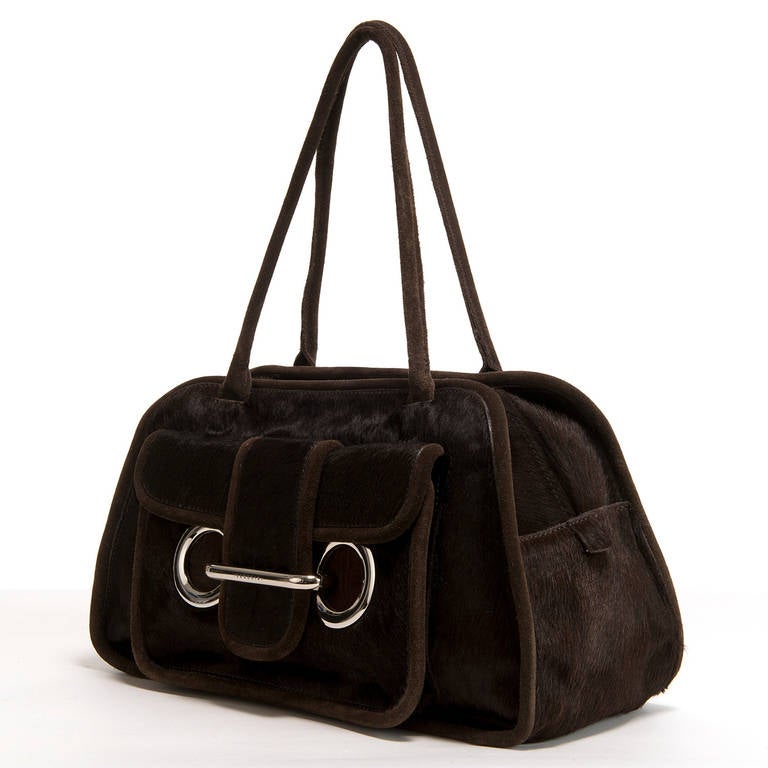A great quality, Chocolate Brown, Buffalo-Hide Tote bag, by Sequoia of Paris. Trimmed with matching suede, the interior is fitted with a zipped pocket. Established in 1988, Sequoia are legend for their attention to detail and their famous signature