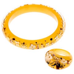 Louis Vuitton Logo Matching Bracelet & Ring
