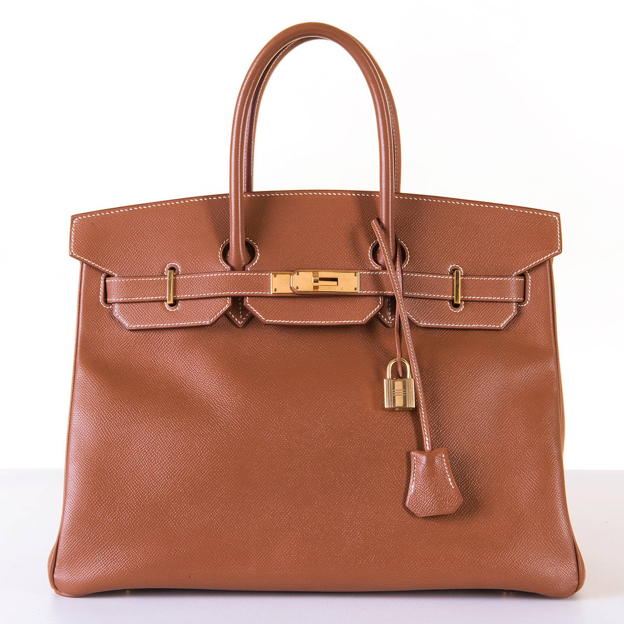 TRES CHIC!  Hermes 35cm Birkin Bag in 'Sable' Epsom Leather with Gold Hardware 2