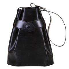 Louis Vuitton Black Epi Leather Shoulder or Crossbody, Rucksack Bag, inc. Purse