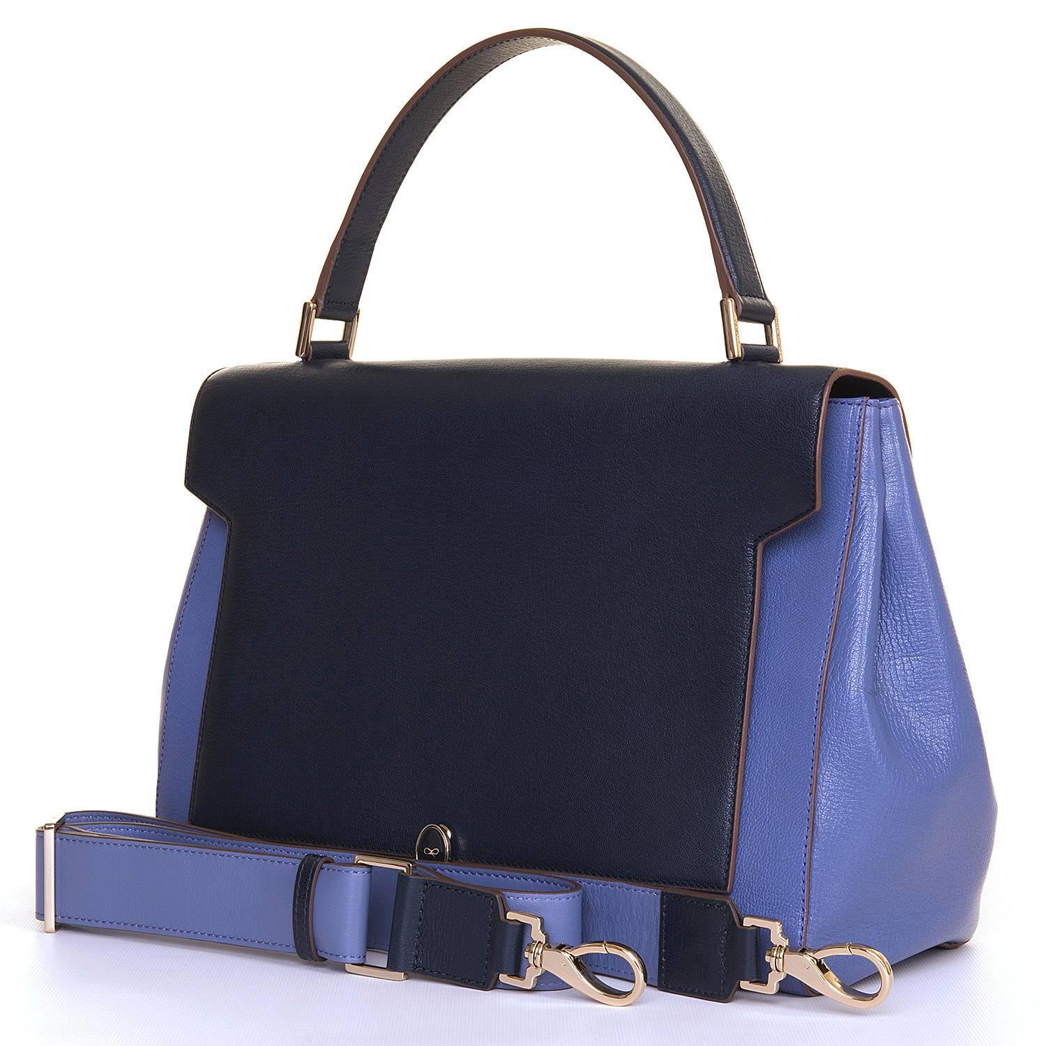 Purple NEW & UNUSED Fabulous Anya Hindmarsh 'Bathurst' GM Bag & Matching Purse For Sale