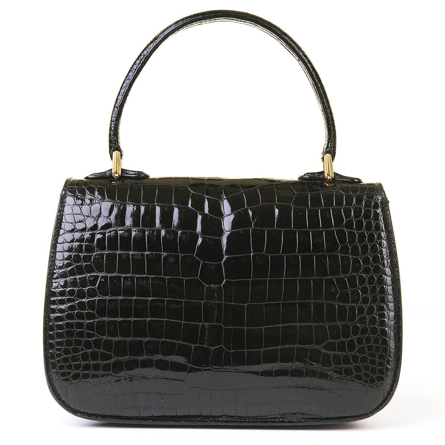 vintage gucci crocodile handbag