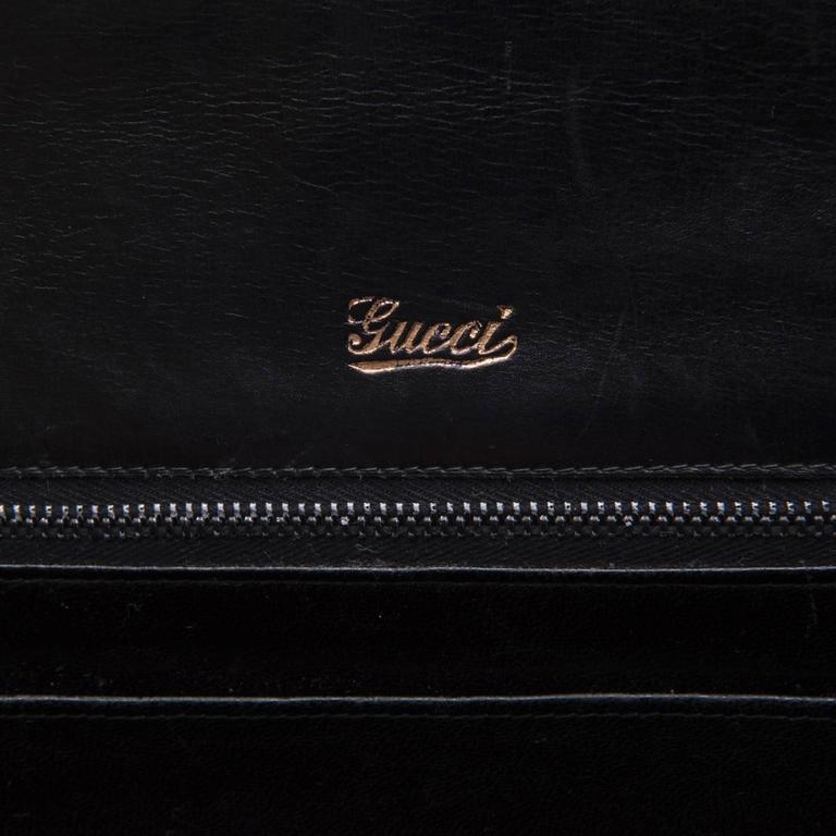 VERY RARE Vintage Gucci Black Crocodile Handbag in Pristine Condition ...