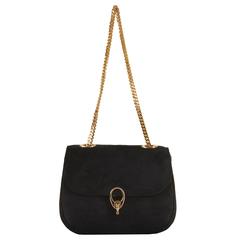 WOW Celine of Paris Black Suede Shoulder or Clutch Bag